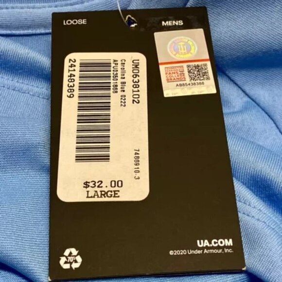 Under Armour Monarch Football Large Old Dominion ODU Carolina Blue Tech Tee NWT - Picture 11 of 14